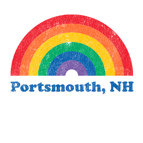Portsmouth New Hampshire Rainbow Short Sleeve T-shirt