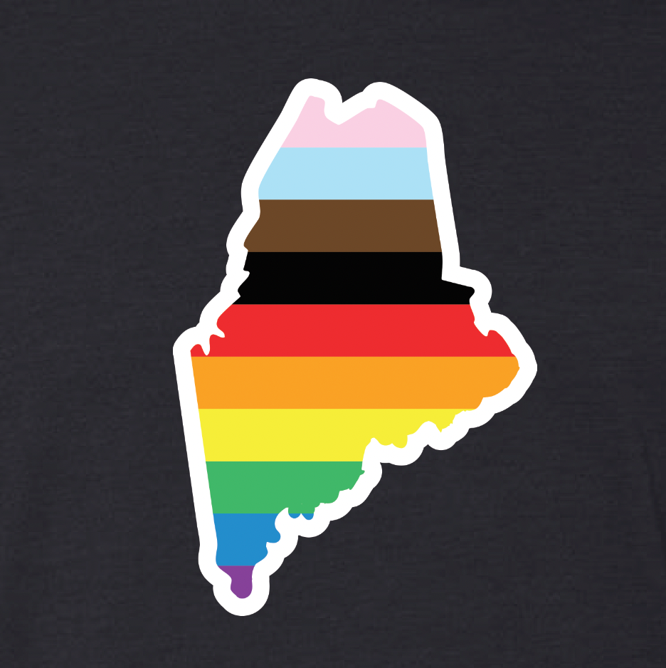 Rainbow Graphic Maine Short Sleeve T-shirt