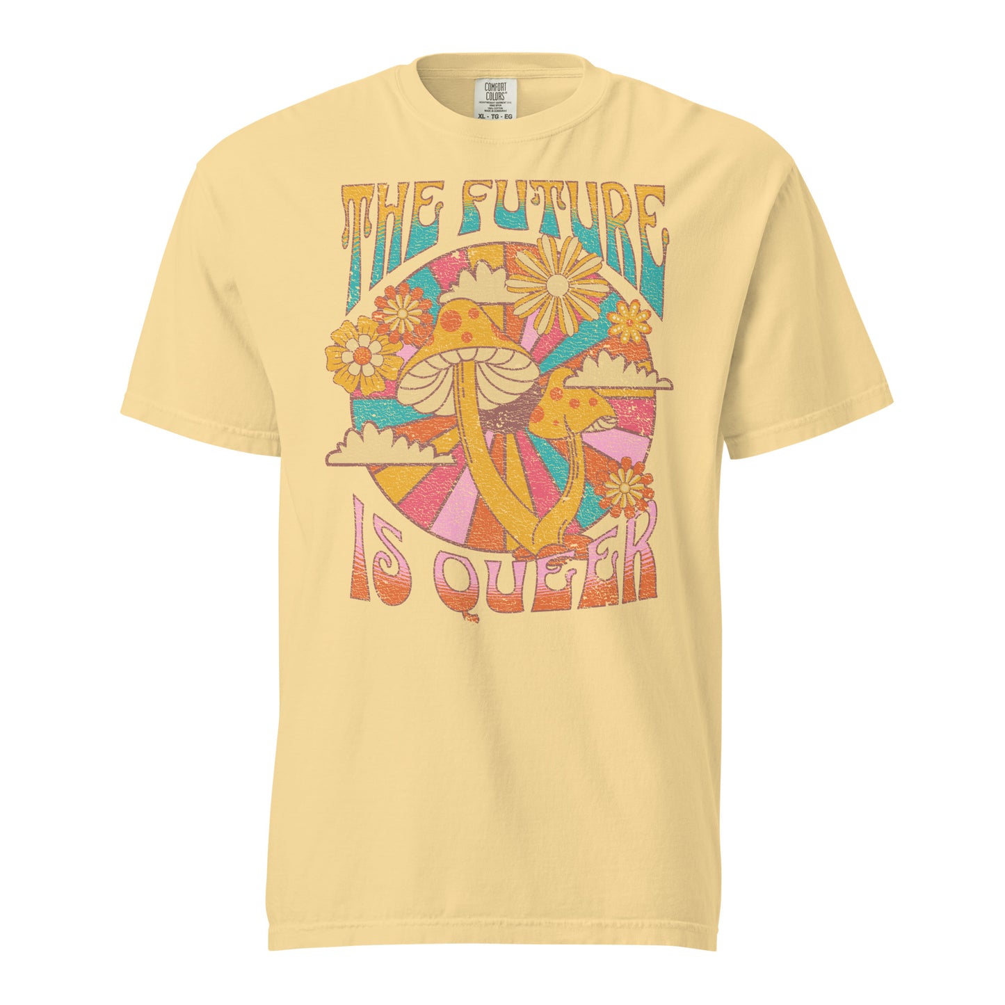 The Future is Queer Unisex garment-dyed heavyweight t-shirt
