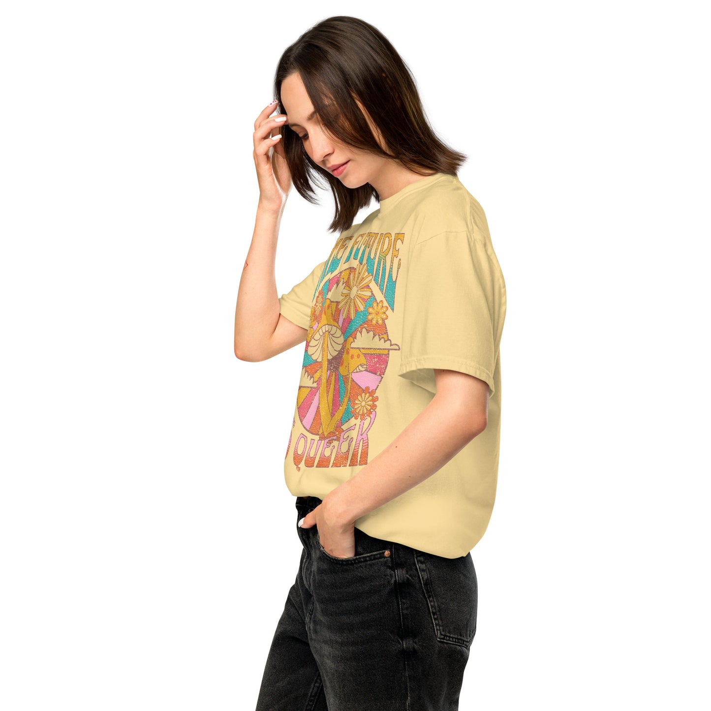 The Future is Queer Unisex garment-dyed heavyweight t-shirt
