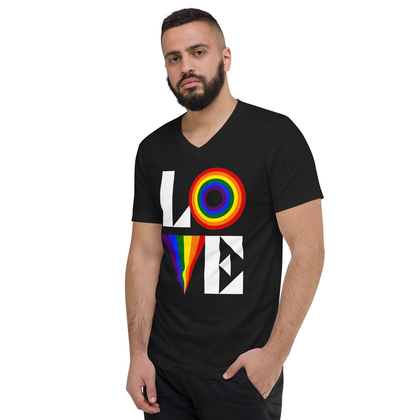 LOVE Unisex Short Sleeve V-Neck T-Shirt