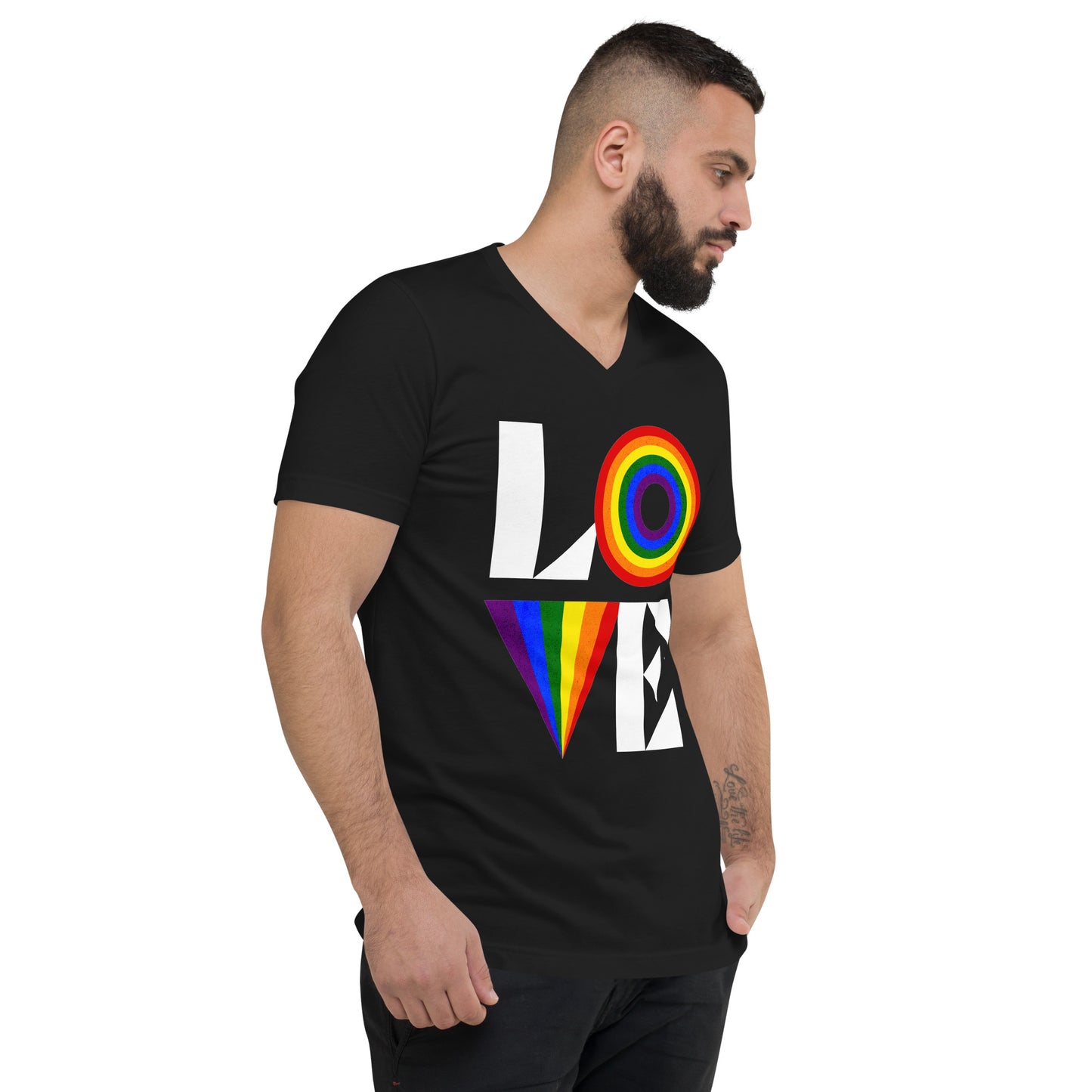 LOVE Unisex Short Sleeve V-Neck T-Shirt