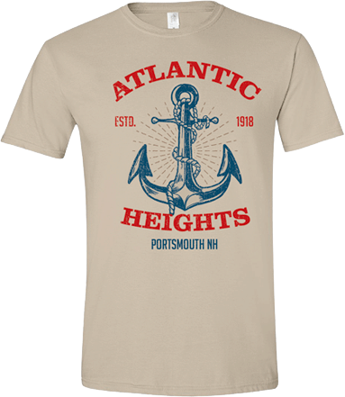 Red text with a blue anchor and a gold burst.