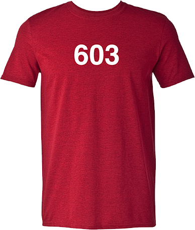 Red T-Shirt with white Helvetica 603