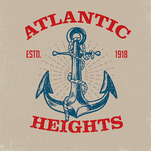 Close up of the anchor art.