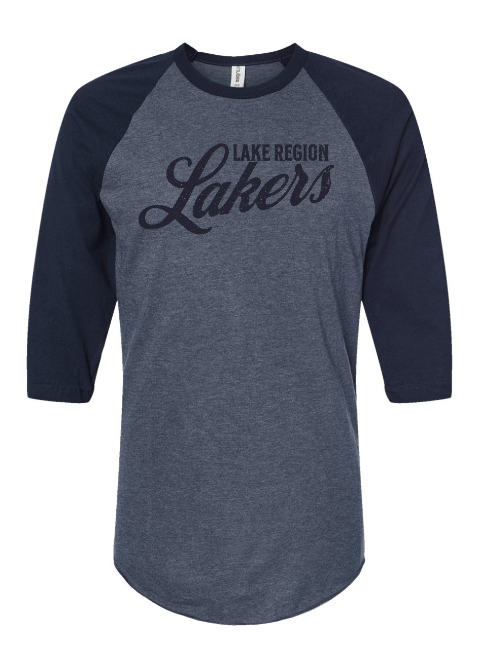 Lake Region Navy Baseball Shirt