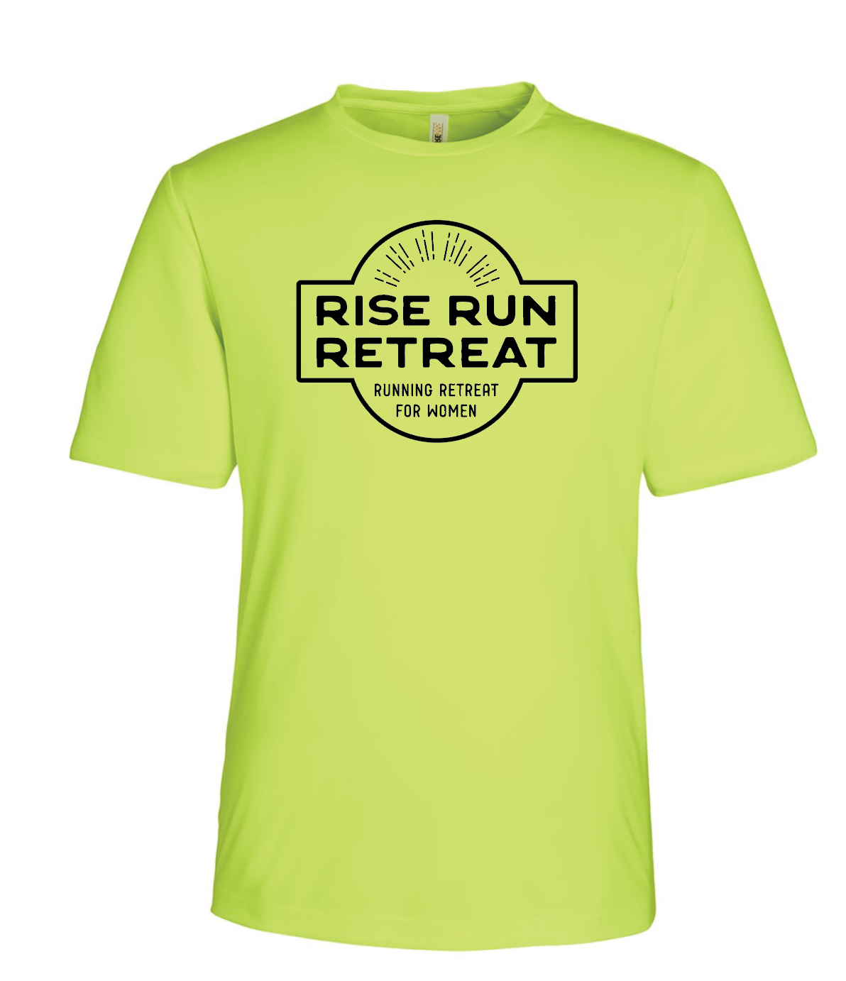 Rise Run Retreat SS UV Performance Top Unisex Safety Yellow