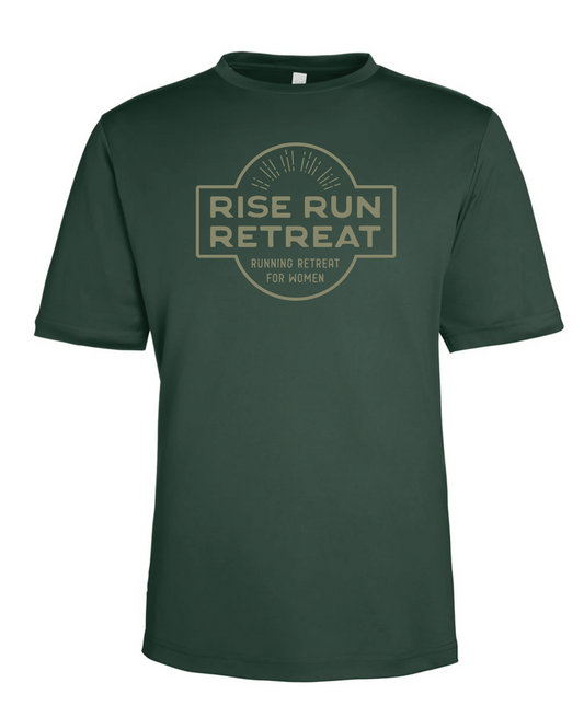 Rise Run Retreat SS UV Performance Top Unisex Forest