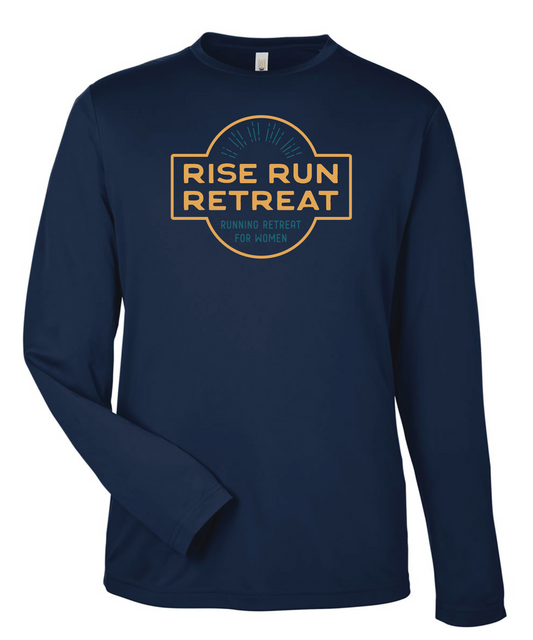 Rise Run Retreat LS UV Performance Top Unisex Navy