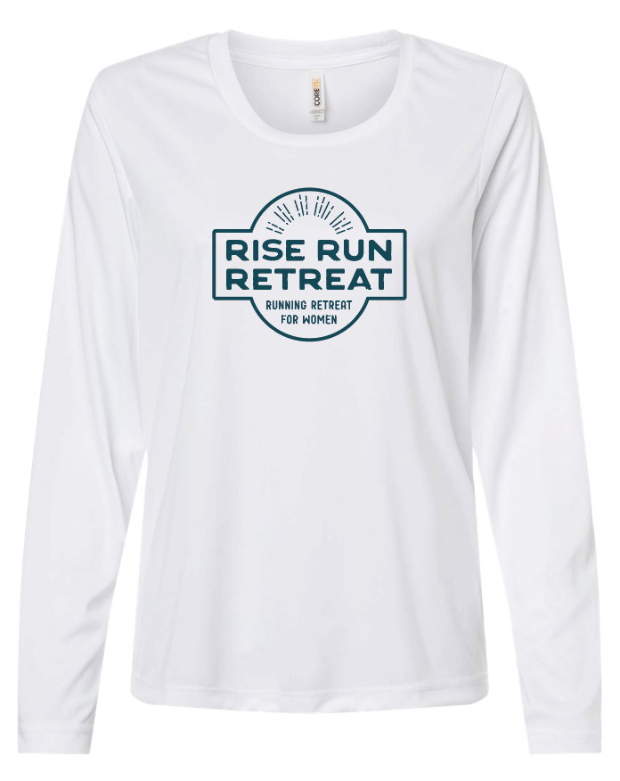 Rise Run Retreat LS UV Performance Top White