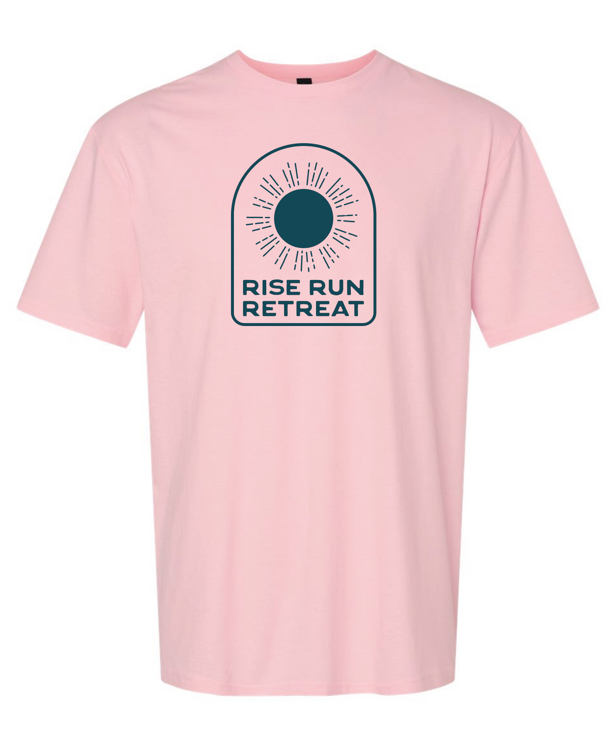 Pink Rise Run Retreat Short Sleeve Cotton T