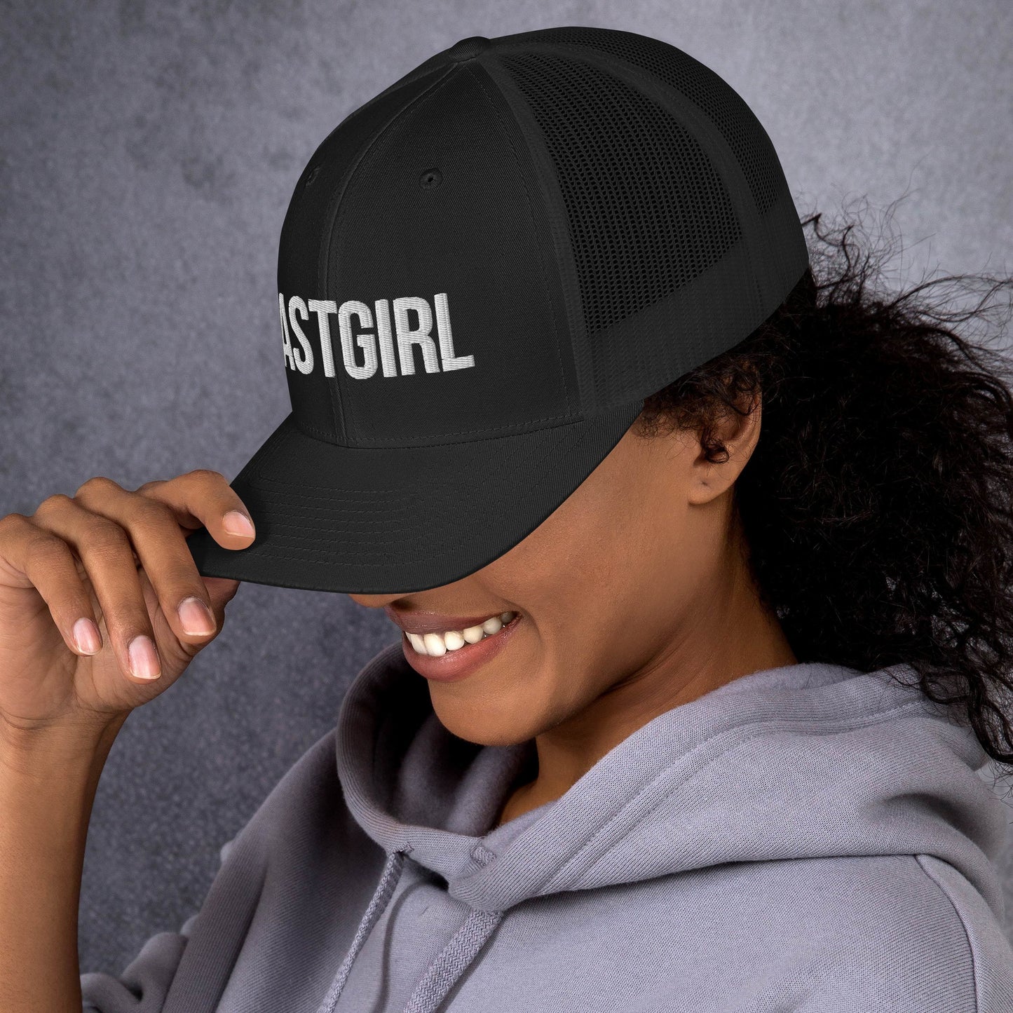 FAST GIRL Snap Back Retro Trucker Cap